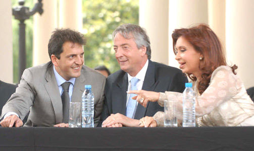Massa, con Néstor Kirchner y Cristina Fernández Wilhelm