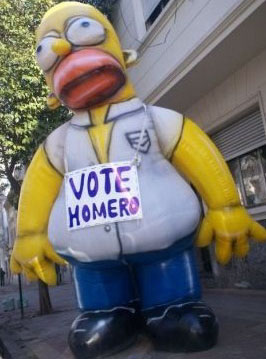 Homero Simpson candidato a intendente de La Plata