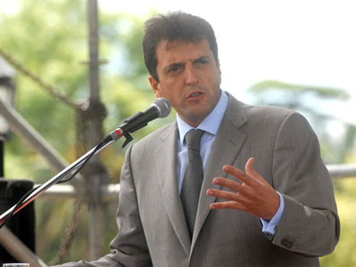 Sergio Massa en su discurso de asunción como Intendente.