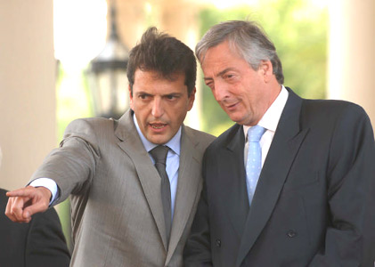 Nestor Kirchner junto a Sergio Massa.