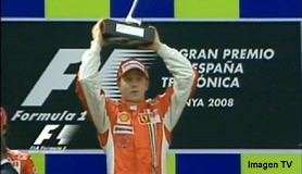 Raikkonen volvió a sonreir en el GP de España