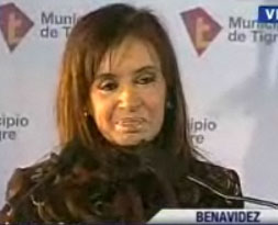 La presidenta Cristina Fernandez de Kirchner participa del acto de inauguración del nuevo Jardín en Benavidez