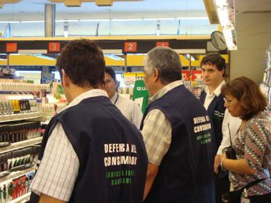 Controles en supermercados de San Isidro
