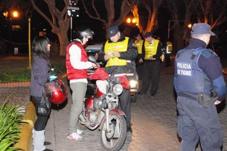 Se realizaron en tigre megaoperativos de nocturnidad durante todo el fin de semana