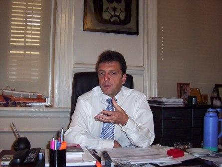 Sergio Massa en su despacho del Municipio de Tigre Sergio Massa en su despacho del Municipio de Tigre