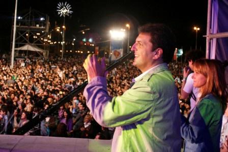 Sergio Massa en la fiesta del bicentenario en Tigre