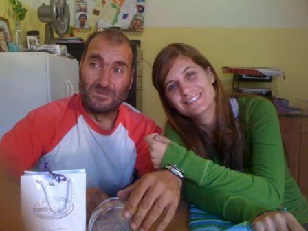 Germán y su madrina, en Casa de Galilea Germán y su madrina, en Casa de Galilea