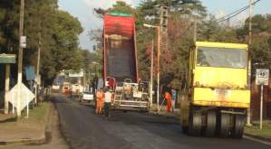 Repavimentan avenida central del centro de San Miguel Repavimentan avenida central del centro de San Miguel