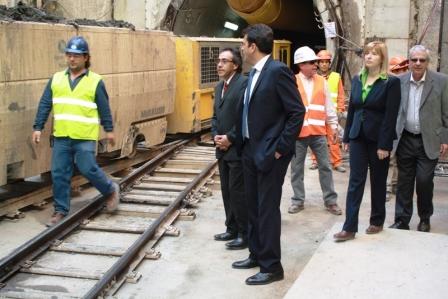 Sandro Guzmán y Sergio Massa en la planta de AYSA Sandro Guzmán y Sergio Massa en la planta de AYSA