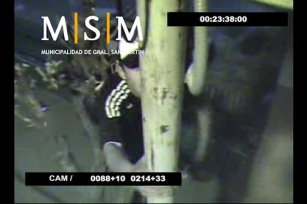 Rompen cámara de seguridad en San Martín y son detenidos Rompen cámara de seguridad en San Martín y son detenidos