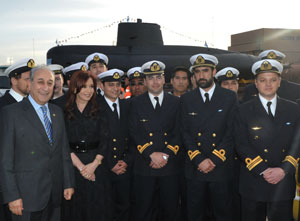 La presidenta Cristina Fernández de Kirchner dio por finalizados los trabajos de reparación del submarino ARA San Juan La presidenta Cristina Fernández de Kirchner dio por finalizados los trabajos de reparación del submarino ARA San Juan