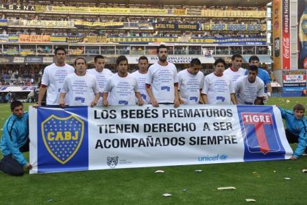 Tigre y Boca se la juegan por los bebés prematuros junto a UNICEF Tigre y Boca se la juegan por los bebés prematuros junto a UNICEF