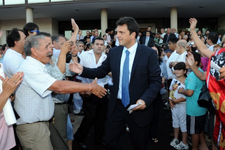Sergio Massa Saliendo del HCD de Tigre