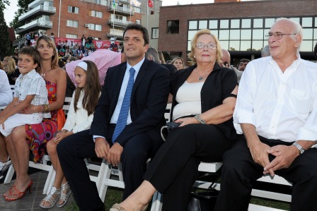Sergio Massa con su familia