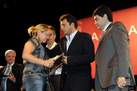 Sergio Massa, Luis Andreotti y Jorge Macri,  jefes comunales de Tigre, San Fernando y Vicente López  