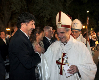 Monseñor Cassareto y Gustavo Posse