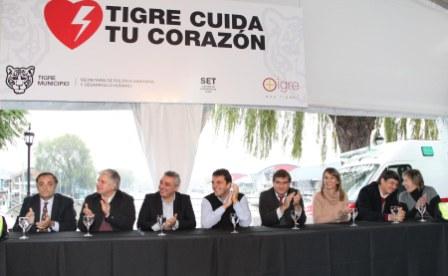 Massa presentó el programa Tigre cuida tu corazón Massa presentó el programa Tigre cuida tu corazón