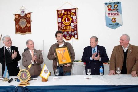 Sergio Massa fue agasajado por el Club de Leones de Tigre Sergio Massa fue agasajado por el Club de Leones de Tigre