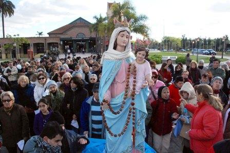 Peregrinación en homenaje a la Virgen María del Rosario de San Nicolás en Tigre