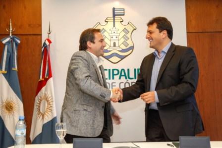 Massa y Mestre firmaron un convenio con eje en gestión, seguridad y transporte