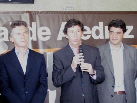 Mauricio Macri, Gustavo Posse y Jorge Macri participaron de la final de la copa Mercosur de Ajedrez