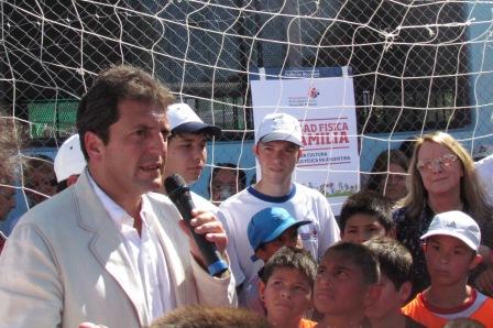 Massa y Alicia Kirchner recorrieron las obras realizadas por el programa Argentina Trabaja