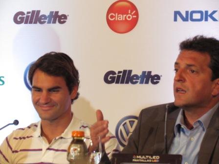 Massa y Federer en la conferencia de prensa