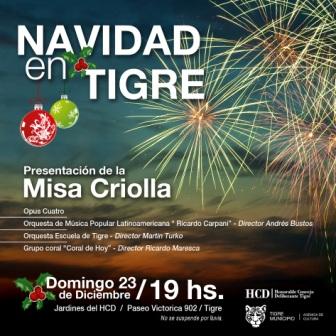 Tigre festeja la Navidad con la presentación de la Misa Criolla