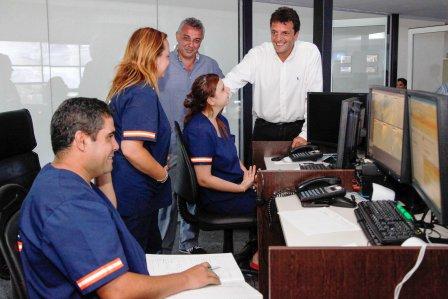 Massa recorrió los servicios de emergencias para las Fiestas Massa recorrió los servicios de emergencias para las Fiestas