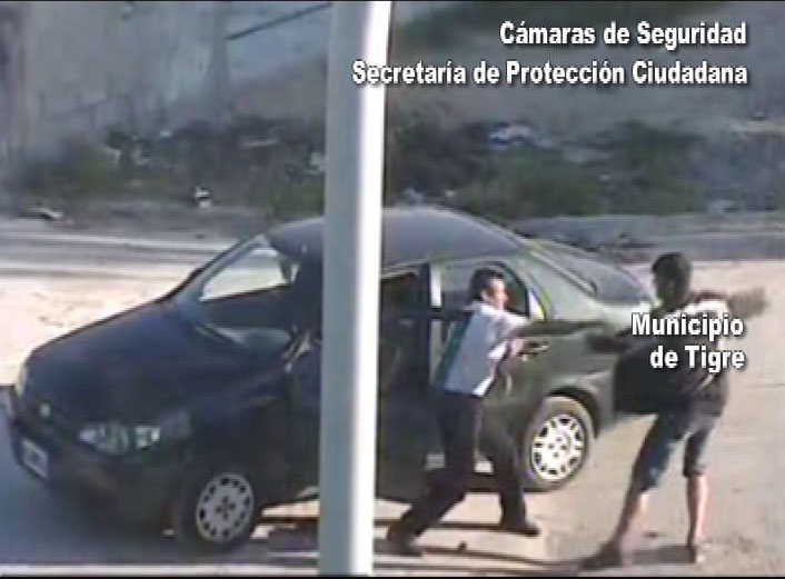 Las cámaras de Tigre atrapan a un delincuente que intentó robar a un automovilista Las cámaras de Tigre atrapan a un delincuente que intentó robar a un automovilista