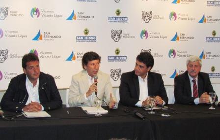 Los intendentes de la Región Metropolitana Norte Sergio Massa (Tigre), Luis Andreotti (San Fernando), Jorge Macri (Vicente López) y Gustavo Posse (San Isidro) se volvieron a reunir hoy Los intendentes de la Región Metropolitana Norte Sergio Massa (Tigre), Luis Andreotti (San Fernando), Jorge Macri (Vicente López) y Gustavo Posse (San Isidro) se volvieron a reunir hoy