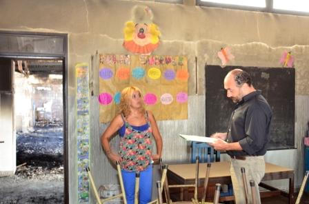 Consejo Escolar y autoridades provinciales visitaron la Escuela Nº 5 de Virreyes que fue incendiada Consejo Escolar y autoridades provinciales visitaron la Escuela Nº 5 de Virreyes que fue incendiada