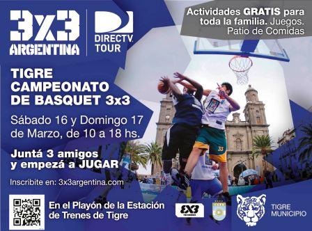En Tigre comenzará a jugarse el Tour de básquet 3x3 Argentina En Tigre comenzará a jugarse el Tour de básquet 3x3 Argentina