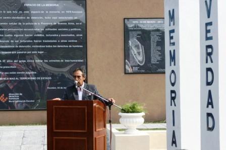 En Escobar se inauguró el espacio de la memoria donde funcionó un centro clandestino durante la última dictadura militar En Escobar se inauguró el espacio de la memoria donde funcionó un centro clandestino durante la última dictadura militar