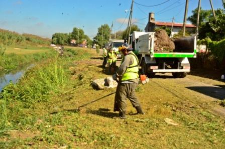El municipio de San Fernando se realizó un operativo de limpieza en el Zanjón Fate