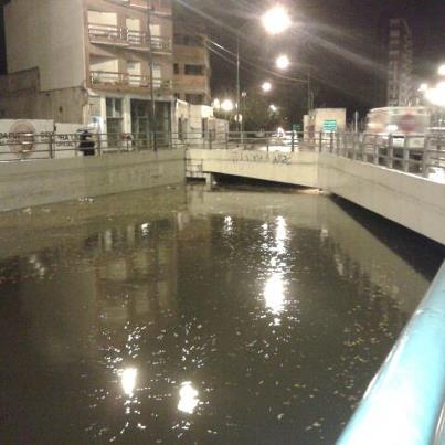 Tunel de la cuatro Barreras inundado por el temporal - Foto Facebbok Tunel de la cuatro Barreras inundado por el temporal - Foto Facebbok