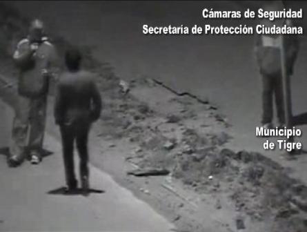 Por las cámaras de Tigre atrapan a delincuente en acción Por las cámaras de Tigre atrapan a delincuente en acción