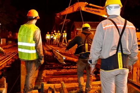 Luego de intensos trabajos sobre las vías, comienza la etapa final del Túnel de Simón de Iriondo Luego de intensos trabajos sobre las vías, comienza la etapa final del Túnel de Simón de Iriondo