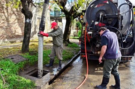 Se realizaron trabajos de limpieza en San Fernando luego de la lluvia 