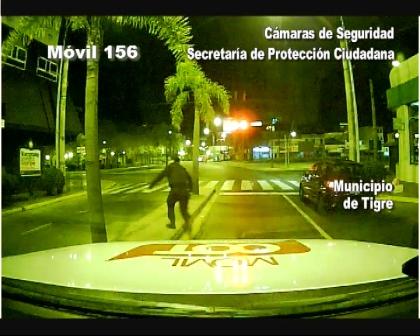 Las cámaras de Tigre y San Fernando atrapan a un ladrón que fue a robar con su familia