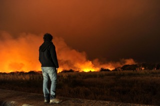 Un gran incendio en la reserva ecológica fue controlado esta noche por los bomberos Un gran incendio en la reserva ecológica fue controlado esta noche por los bomberos