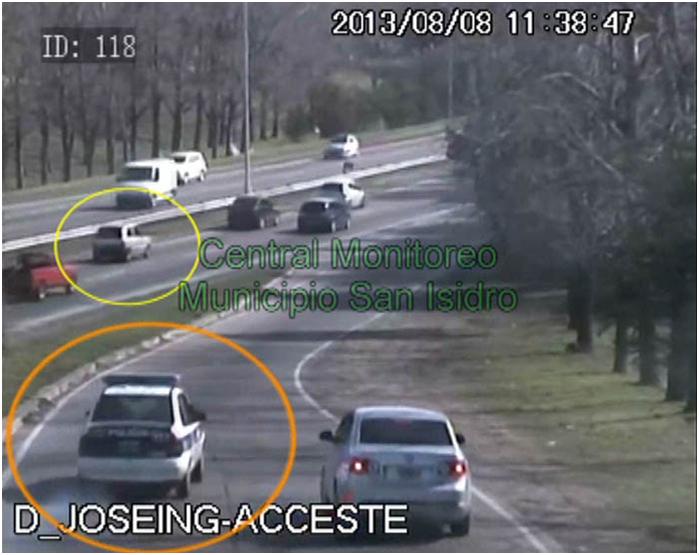 Espectacular persecución con cámaras de seguridad en San Isidro Espectacular persecución con cámaras de seguridad en San Isidro