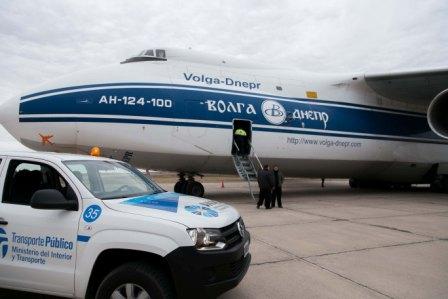 Un gigante avión ruso aterrizó en Mendoza Un gigante avión ruso aterrizó en Mendoza