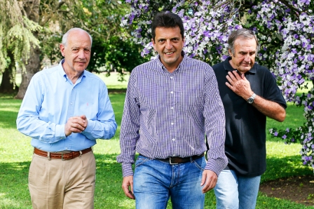 Sergio Massa recorrió Rojas junto a Reutemann y Lavagna Sergio Massa recorrió Rojas junto a Reutemann y Lavagna