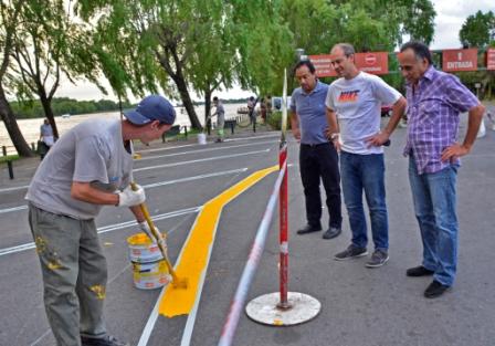 San Fernando realiza trabajos de ordenamiento del tránsito en la Costanera San Fernando realiza trabajos de ordenamiento del tránsito en la Costanera