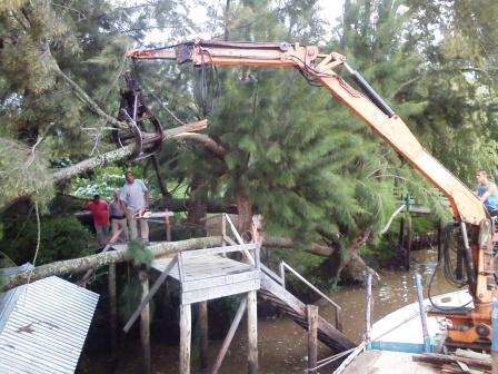 Realizan tareas de mantenimiento en el Delta de Tigre Realizan tareas de mantenimiento en el Delta de Tigre