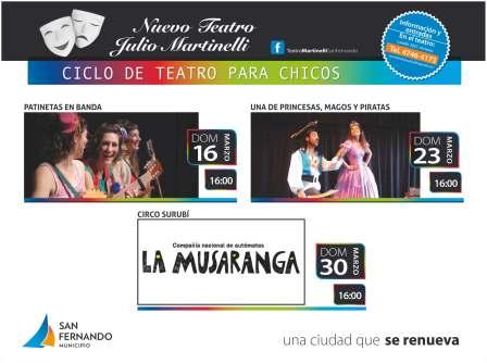 Comienza el Ciclo de Teatro para Chicos, en el nuevo Teatro Martinelli de San Fernando Comienza el Ciclo de Teatro para Chicos, en el nuevo Teatro Martinelli de San Fernando