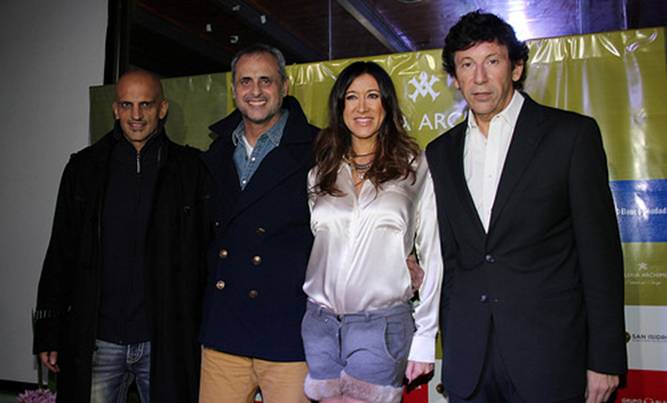 Marín, Rial, Archimó y Posse en la inauguración de la escuela de danza Marín, Rial, Archimó y Posse en la inauguración de la escuela de danza