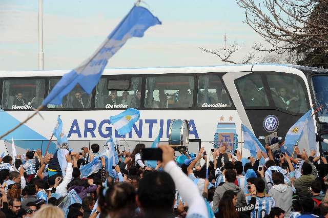 La Selección Argentina fue recibida por una multitud