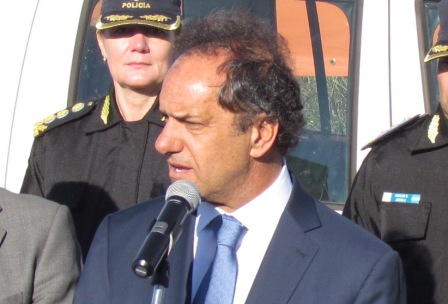 El gobernador bonaerense, Daniel Scioli